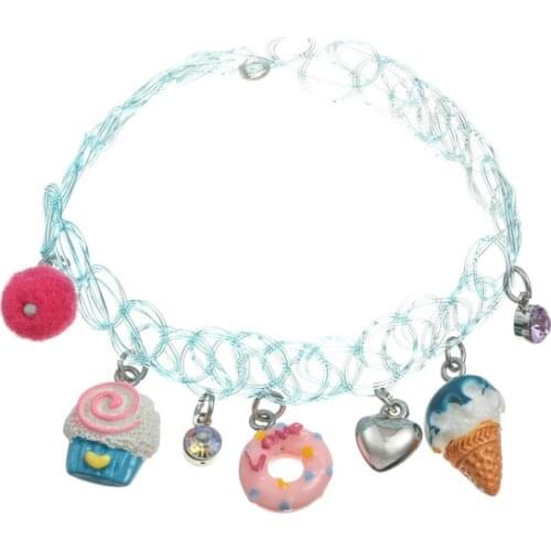 Harajuku Donut Lollipop Ice Cream Heart Choker Necklace For Women Girl Funny Creative Cute Trendy Pendant Necklace Jewelry New