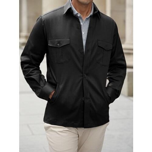 Luxury Versatile Shirt Jacket Custom Made Shacket Tailored Shirt Jackets Unconstructed Casual Blazer Light Weight Summer Jacket