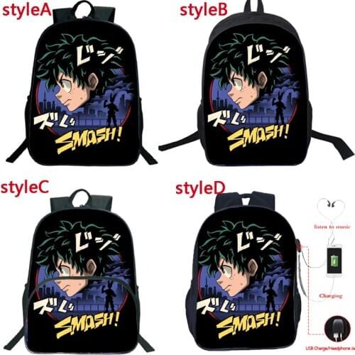 4 Styles New My Hero Academia Backpack Boys Girls Deku School Bag Students Bookbag Child Start School Gift Teens Travel Rucksack