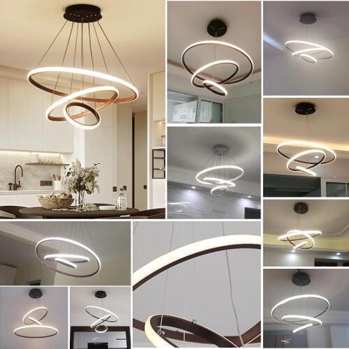 Modern LED chandelier for dinning room living room White/Black/Coffee Color lampadario moderno Lustre Chandelier AC85-265V