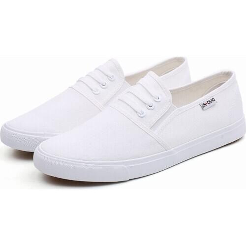 2021 spring and autumn new trend fashion all-match low-top one-step canvas shoes labor insurance casual white shoes new balance