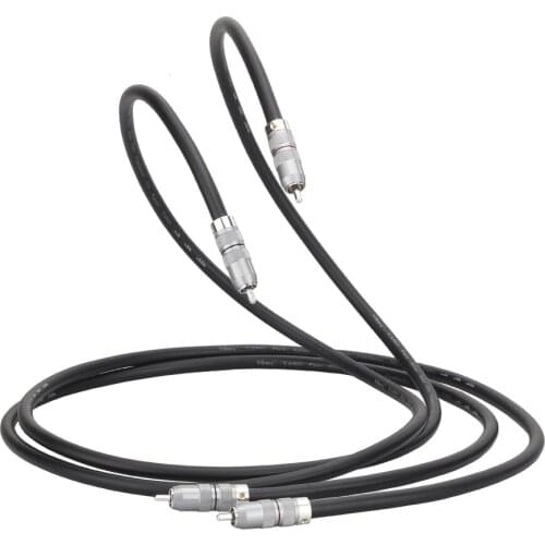 Viborg VA803 High-End Pure Solid Silver Premium Audio Interconnect Cable Phono to Phono Stereo Analogue Interconnect Cable