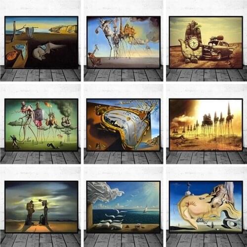 SurrealismBy Salvador Dali Famous Canvas Paintings Wall Art Posters and Prints Wall Pictures for Living Room Home Decor Cuadros