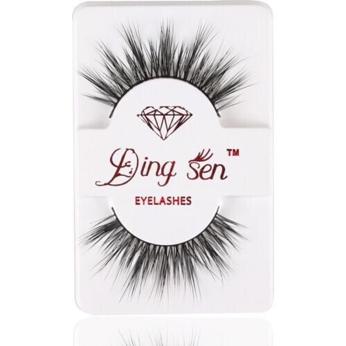 1 Pair Women Eye Handmade Real Mink Soft Long Natural Thick Makeup Eye Lashes False Eyelashes Makeup Tool #228127