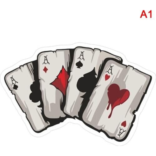 1pcs Color Poker A Graphics Car Reflective Car Body Racing Side Door Long Stripe Stickers Car Stickers Auto Vinyl Decal