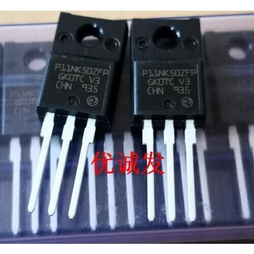 10pcs STP11NK50ZFP STP11NK50 P11NK50ZFP TO-220F 500V 11A IC Best Quality