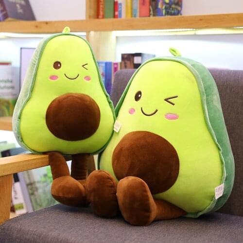 30-45-60-85CM Cute 3D Avocado Stuffed Plush Toy Filled Comfort Fruit Cushion Pillow Soft Plush Doll Toy Child Girl Birthday Gif