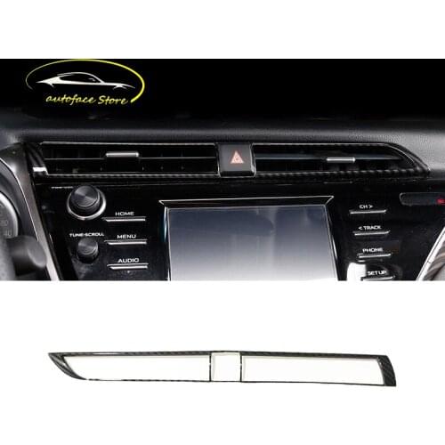 ABS Chrome For Toyota Camry 2018 2019 Car front conditioner air outlet vent Decoration cover Trim Car-styling