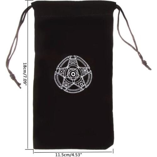 Velvet Pentagrams Tarots Card Storage Bag Toy Jewelry Mini Drawstring Package