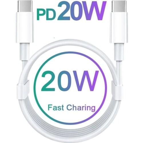 10PCS USB C to USB C Type C Cable for samsung S20 Xiaomi 10 Redmi 10X Pro K30 8A 9 1m/2m Quick Charge Cable