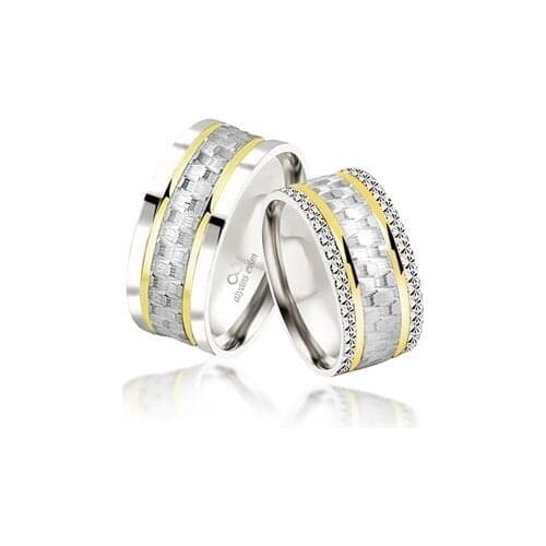 Cnc Flooring 925 Sterling Silver Wedding Rings Couple Rings