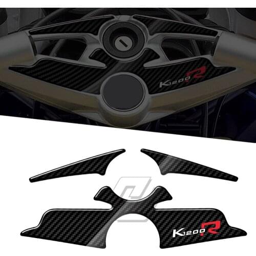 For BMW K1200R Sport Version UP To 2010 3D Carbon-look Upper Triple Yoke Defender