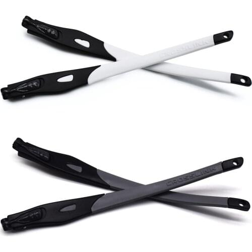 HKUCO White/Grey Combination Replacement Glasses Legs For Crosslink Prescription Glasses Frame