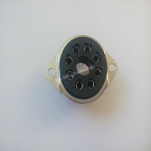 Ceramic tube socket GZS8-B GZS8-B-G seat tube socket 8 pin silver feet for KT88 EL34 amplifier