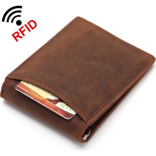 Leather mens long multifunctional zipper wallets in Europe and America, mens short wallets, mens leather wallets