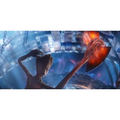 Marvel Guardians of the Galaxy Groot Tree Man with Stormbreaker Vinyl Action Figure Doll Toys