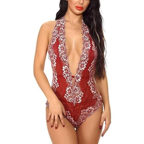 Fashion Sexy Lace Backless Split Sexy Jumpsuit European And American Womens Bodysuit Black Royal Blue Light Blue Purple Red