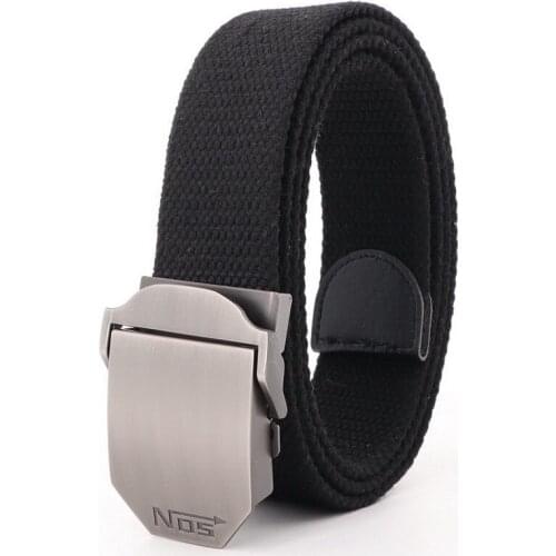 Mens Metal Slide Buckle Waist Belts Breathable Canvas Army Military NOS Concise Fashion Unisex Jeans Accessories Women Leisure
