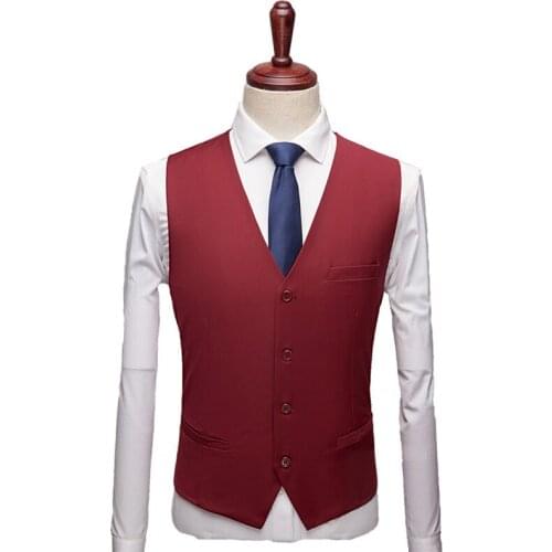 2021 Mens Black Gray Wedding Suit Vests For Men Slim Fit Dress Vest Male Formal Tuxedo Waistcoat Business Casual