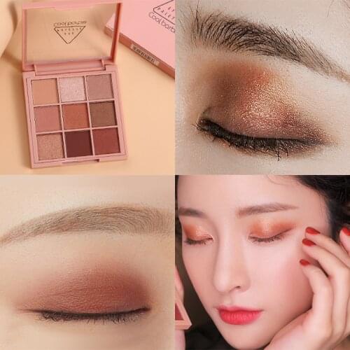 Coolbarbie Autumn and Winter New Pumpkin Colored Earth Matte Makeup Eyeshadow Pearlescent 9 Colors Makeup makeup palette