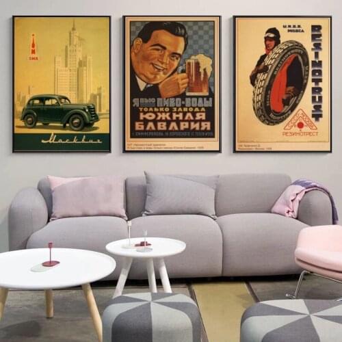 World War II political propaganda poster Kraft paper printing home furnishing shop decoration painting 21