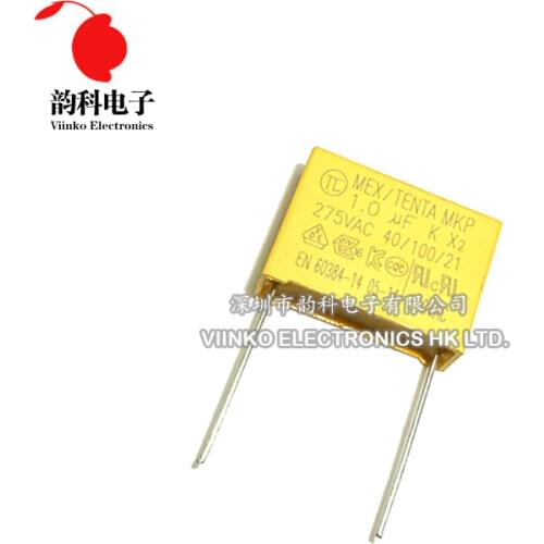 10pcs X2 Safety capacitor 22.5mm 275VAC 275V 0.22UF 0.33UF 0.47UF 0.56UF 0.68UF 0.82UF 1UF 1.2UF 1.5UF 2.2UF Polypropylene film