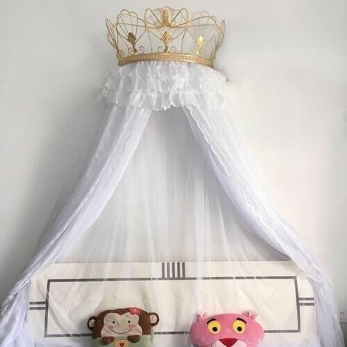 Court European bed curtain frame crown bed curtain Princess mosquito net iron children bedside decorative bracket