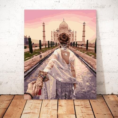 Romantic beauty follows the photography of my journey around the world. DIY paint by number art painting by numbers