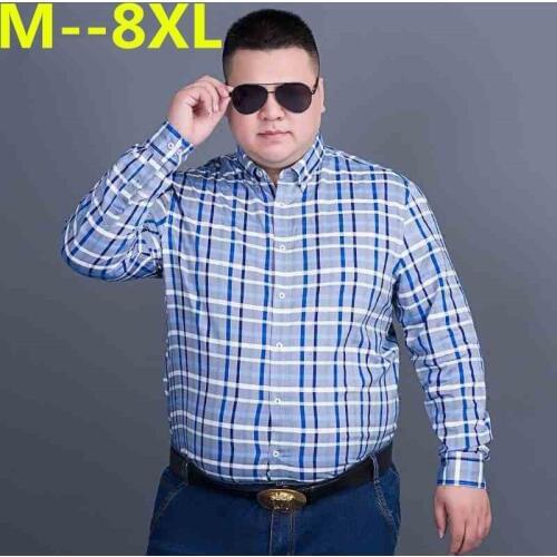 10XL 8XL 6XL 5XL 4XL New Arrival Mens shirt Long Sleeve Shirt Mens Dress Shirts Brand Casual Business Style Shirts Cotton
