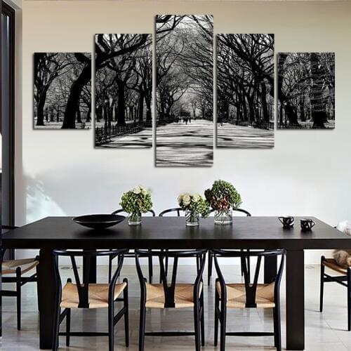 Snow quiet streets of the city after picture canvas painting decorated hotel apartments on walls Art paintings unframed FA179