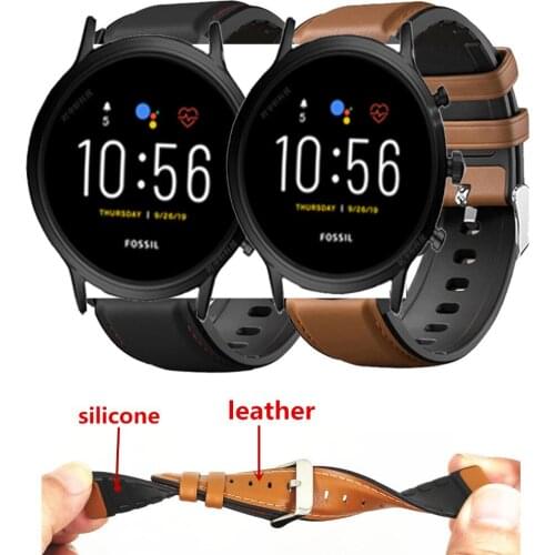 Sport Silicone Bracelet For Fossil Gen 5 Carlyle / Julianna / Garrett / Carlyle HR 22mm Wristband Strap Smart Watch Accessories