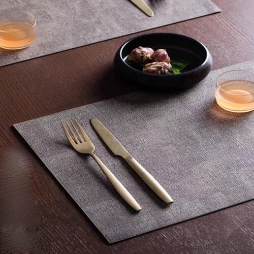 1/2/3pcs PU Leather Waterproof Mat Table Placemats For Table Mat Oil Proof Kitchen Hot Pad Drink Coaster Decoration