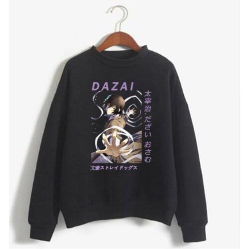 Japanese Anime Bungo Stray Dogs Hoodies Men Funny Harajuku Dazai Osamu Casual Loog Sleeve Sweatshirts Male Men Women