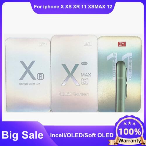 ZY Incell OLED LCD Pantalla Display For iphone X XS LCD Display Touch Screen Digitizer Assembly For iPhone XSMAX XR 11 Pro Max