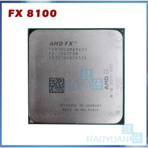 AMD FX-Series FX-8100 FX 8100 2.8 GHz Eight-Core CPU Processor FX8100 FD8100WMW8KGU Socket AM3