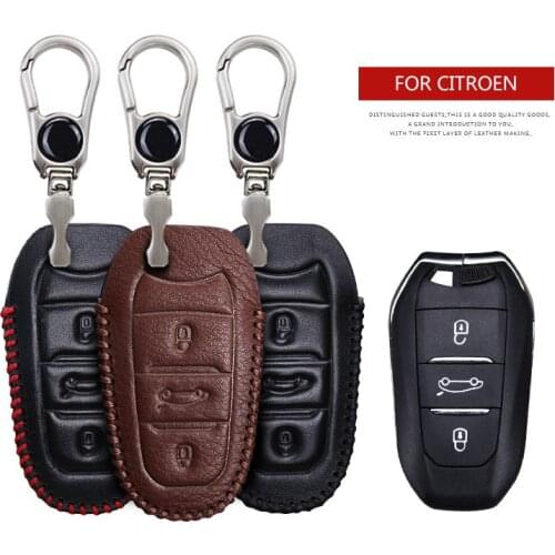 Car Logo Keychain Key Case Bag Cover For Citroen C5 C6 C4L C3XR Xsara Grand Picasso for DS 3 4 5 7 Anti-wear Key Cover Shell