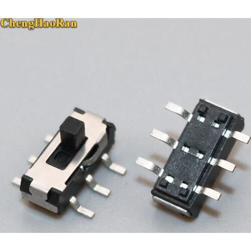 ChengHaoRan 1pcs 6 Pin Mini Switch On-OFF 2Position Micro Slide Toggle Switch Handle H=2MM SMD