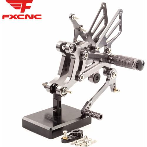 CNC Adjustable Motorcycle Rearset FootRest Footpeg For Aprilia RS125 2T 1996 - 2010 09 08 07 06 Footpegs Footrest Foot Peg pedal