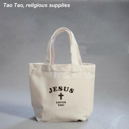 Christian Canvas Bag Handbags Summer Lords Gospel Scripture Gifts Cross Jesus Loves You