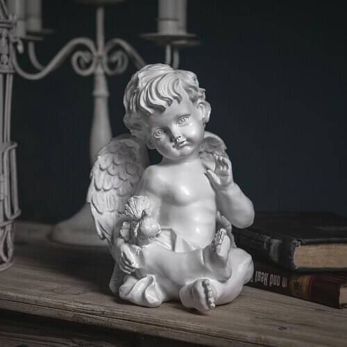 Home Sculpture Angel Resin Crafts Ornaments Living Room Bedroom Dining Room Angel Ornaments
