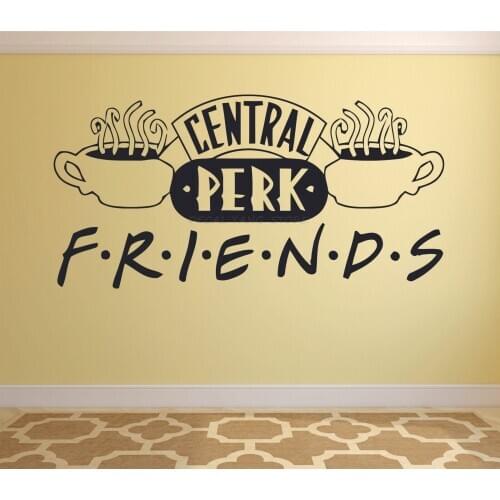 Logo Wall Decal Central Perk Friends TV Show Door Window Vinyl Sticker Bedroom Living Room House Interior Decor Words Mural 1493