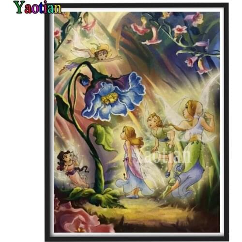 Cartoon Elf Flower Fairy 5d diy diamond painting mosaic cross stitch full drill diamond embroidery gift home decor drop shipping