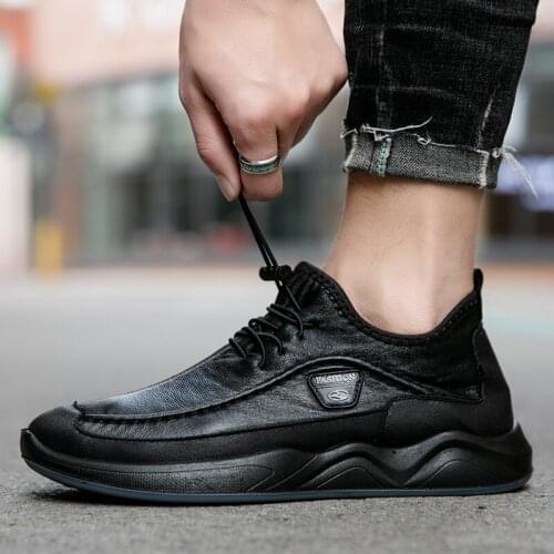 Mens Shoes Casual Shoes Comfortable Plus Velvet Warm Leather Shoes Autumn Winter Loafers Sneakers Man Walking Shoes Chef Shoes