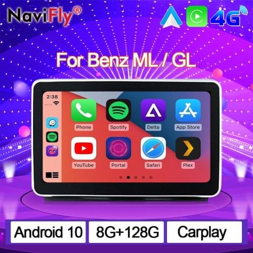 NaviFly 8GB 128GB Android Auto Car Multimedia System For Benz ML W166/GL X166 ML320 ML350 ML400 ML500 GL320 2012-2015 NTG 4.5