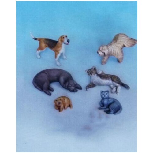 New Unassembled 1/35 modern City Animals Set Resin Kit DIY Toys Unpainted resin model