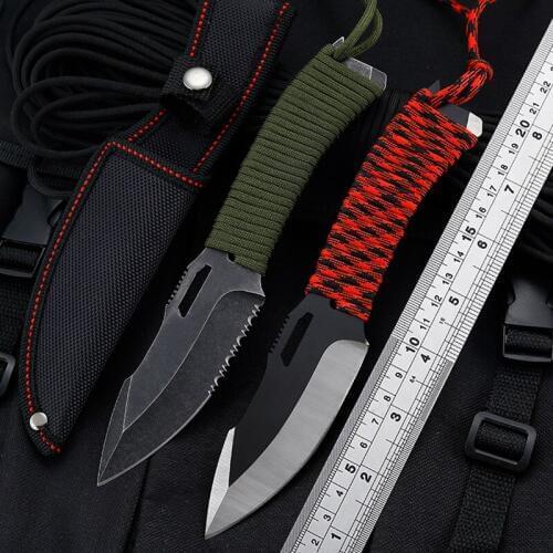 New High Quality Fixed Blade Knife Steel Blade Stainless Steel Handle Camping Survival Knife Outdoor Hunting Knives Pocket Knife