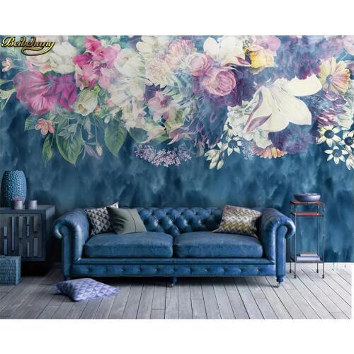 Beibehang Custom wallpaper Nordic minimalistic retro abstract rose flower bedroom background wall papers home decor 3d wallpaper