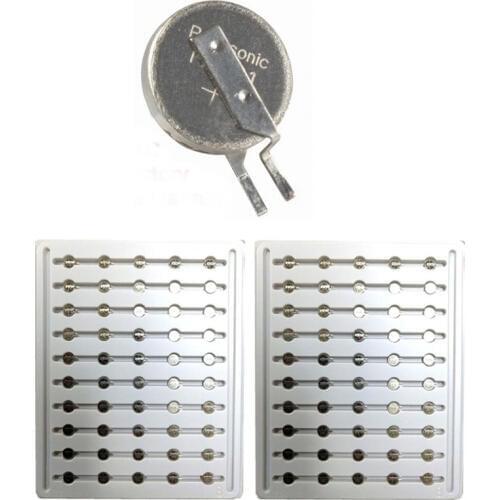 Lot 100pcs Original ML621 ML621S ML-621S/DN 3V 5.5mAh Rechargeable RTC Coin Button Battery with Pins Plug for Panasonic