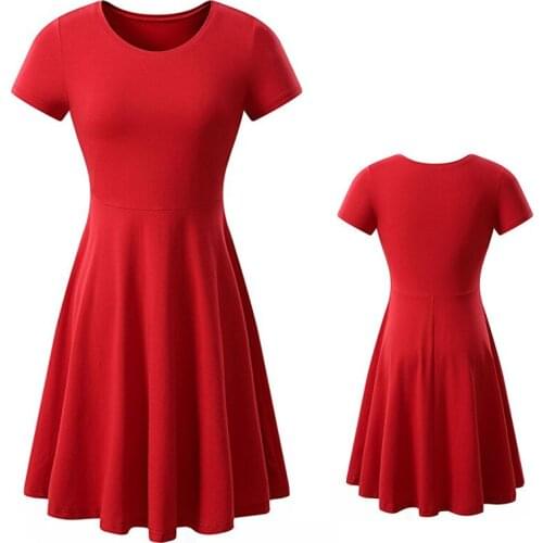 Vestido de mujer Womens Summer Short Sleeve Dress Autumn Pleated Midi Elegant Party Plus Size Girl dresses women casual платье