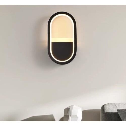 Simple modern LED Wall Light Porch Garden Wall Lamp Indoor Bedroom Bedside Decoration Lighting Lamp Wrought iron Aisle lights